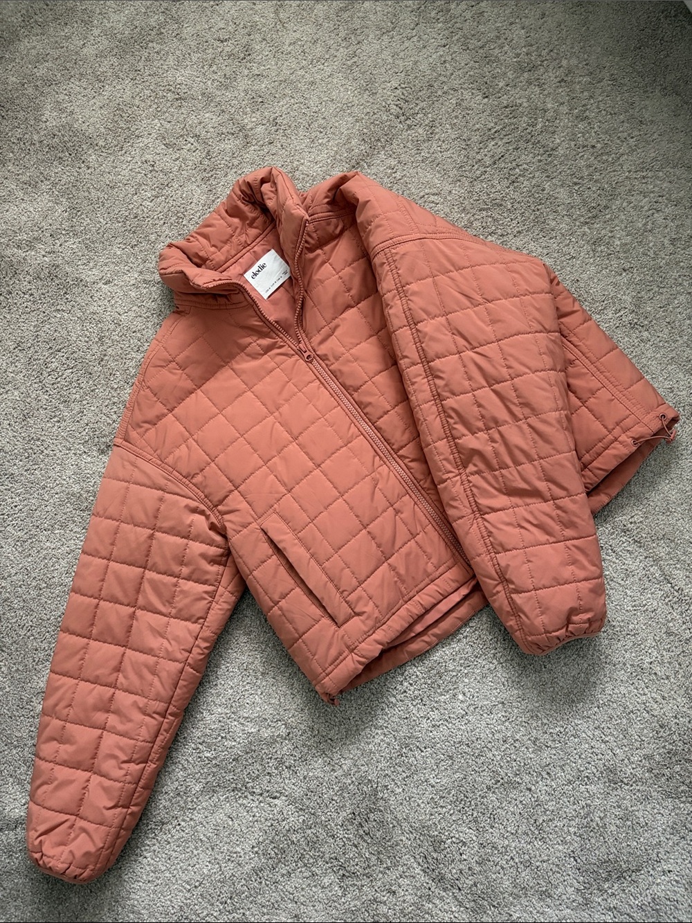 Elodie Quilted Puffer Jacket - Rust